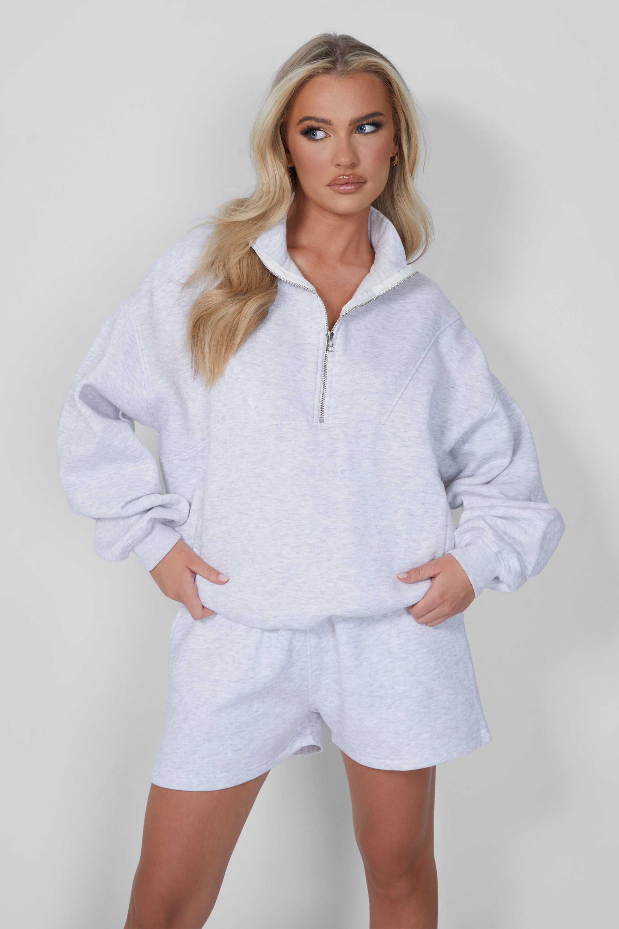 Oversized Half Zip Sweatshirt