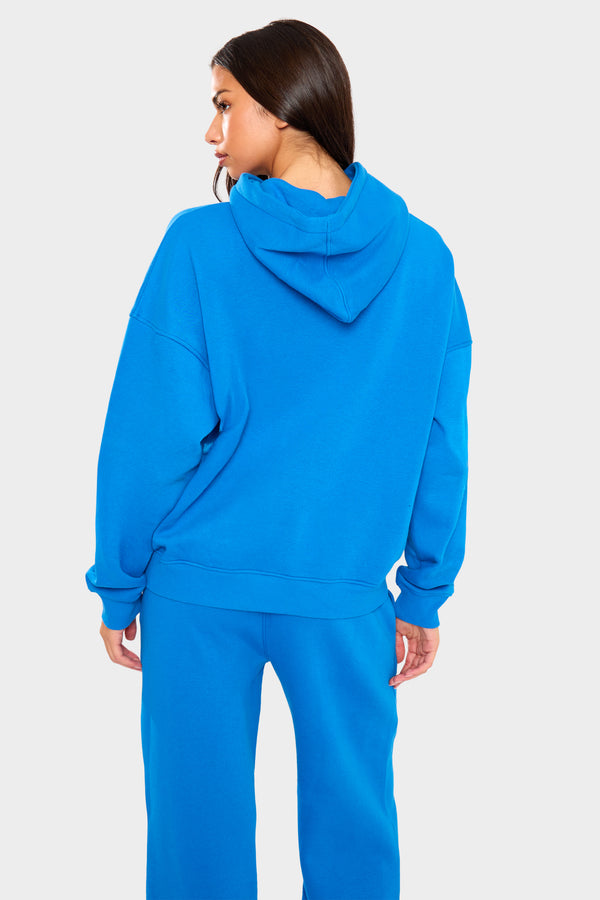 Kaiia Slogan Oversized Hoodie Cobalt Blue