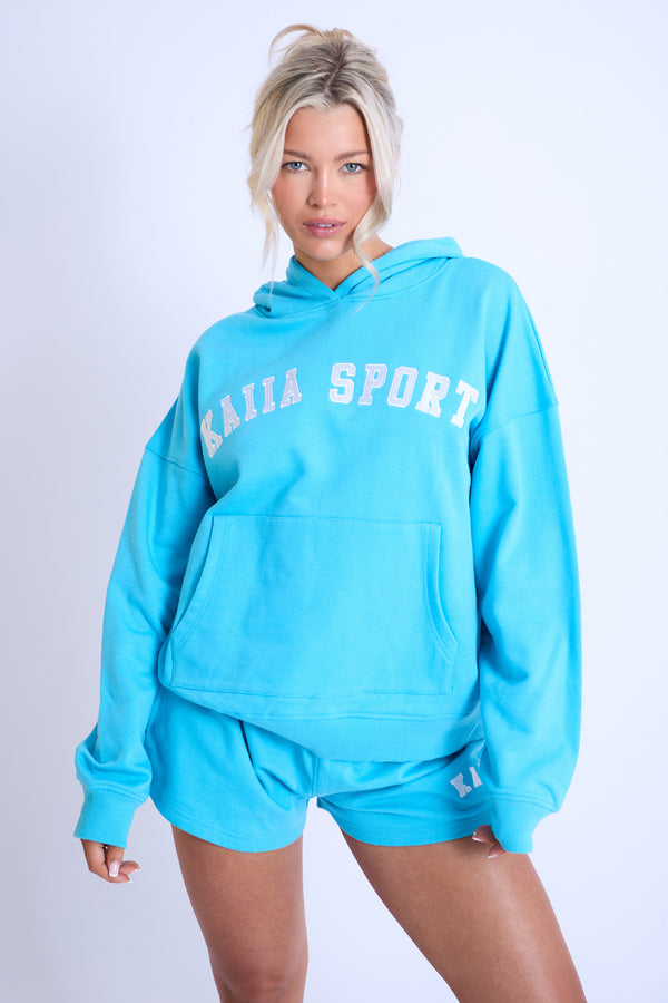 Kaiia Sport Oversized Hoodie Turquoise