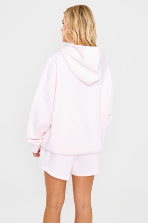 Kaiia Slogan Oversized Hoodie Shell Pink