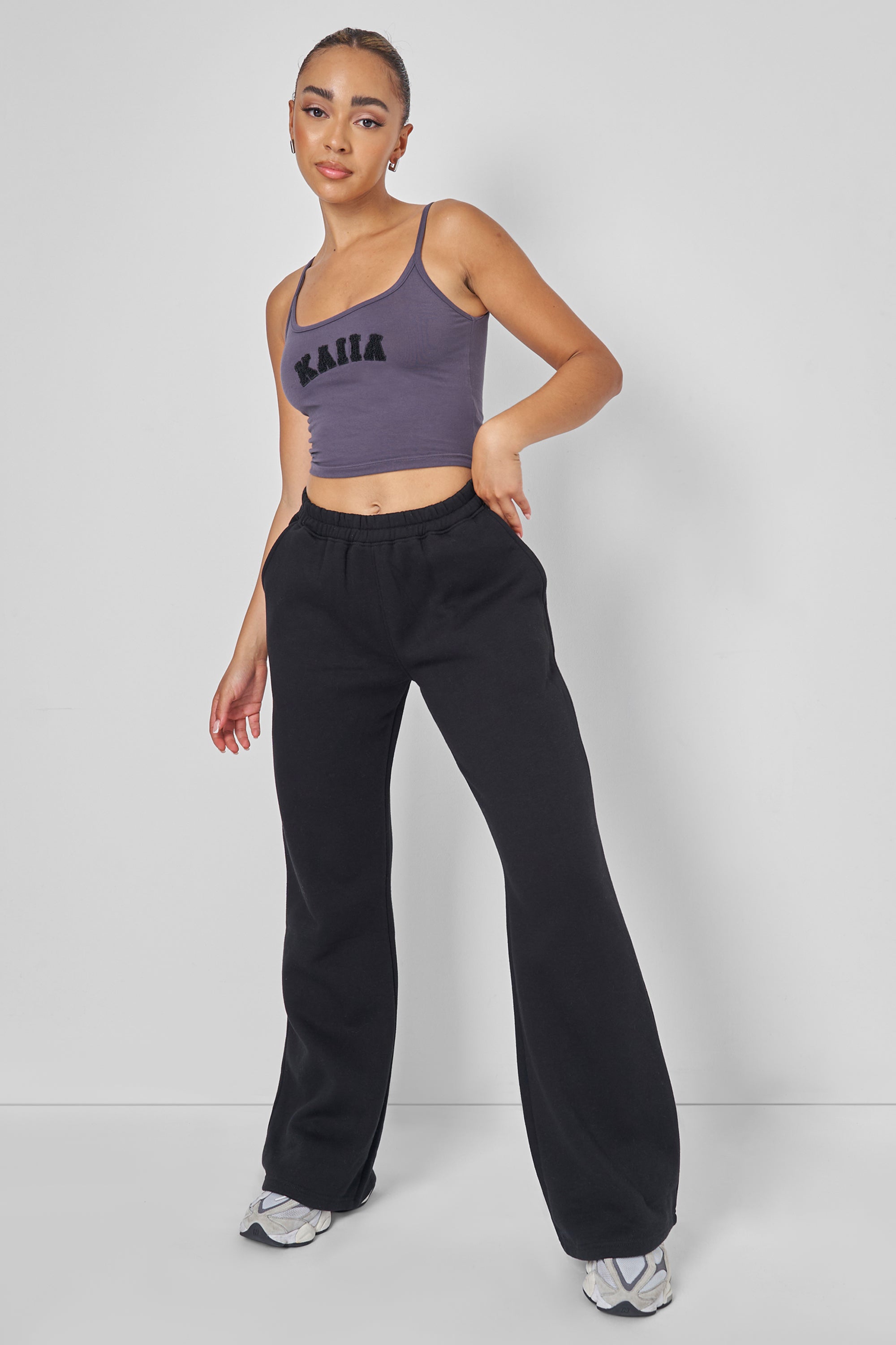 YOURS BESTSELLER Curve Black Wide Leg Pull On Stretch Jersey Yoga Pants