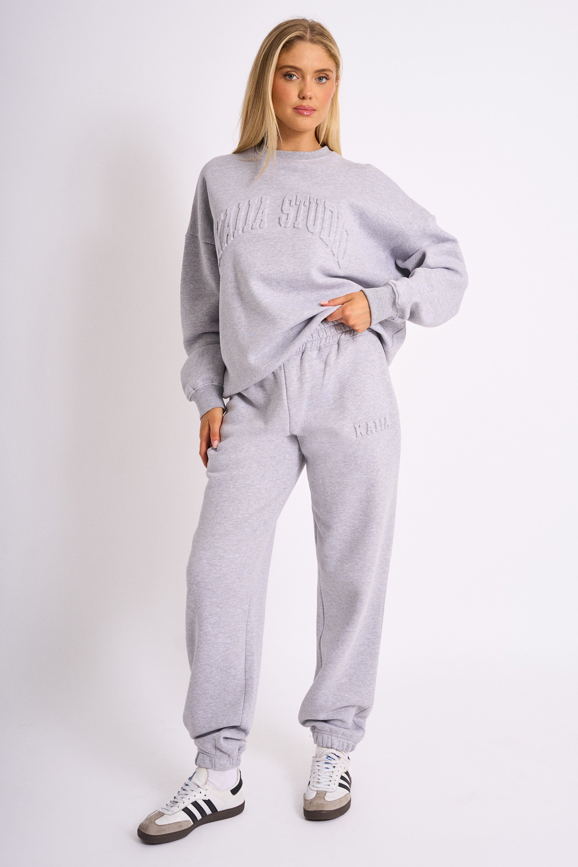 Grey marl joggers sales