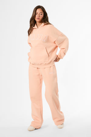 Kaiia Logo Wide Leg Joggers Tangerine