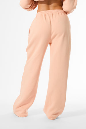 Kaiia Logo Wide Leg Joggers Tangerine