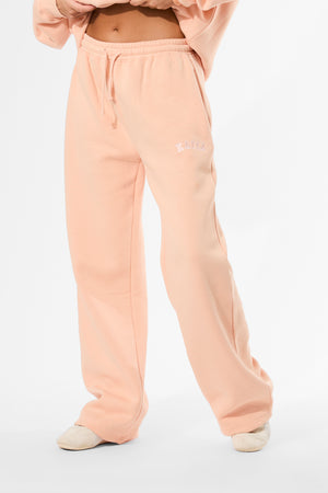 Kaiia Logo Wide Leg Joggers Tangerine