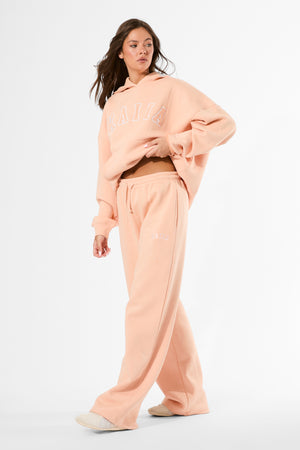 Kaiia Logo Wide Leg Joggers Tangerine