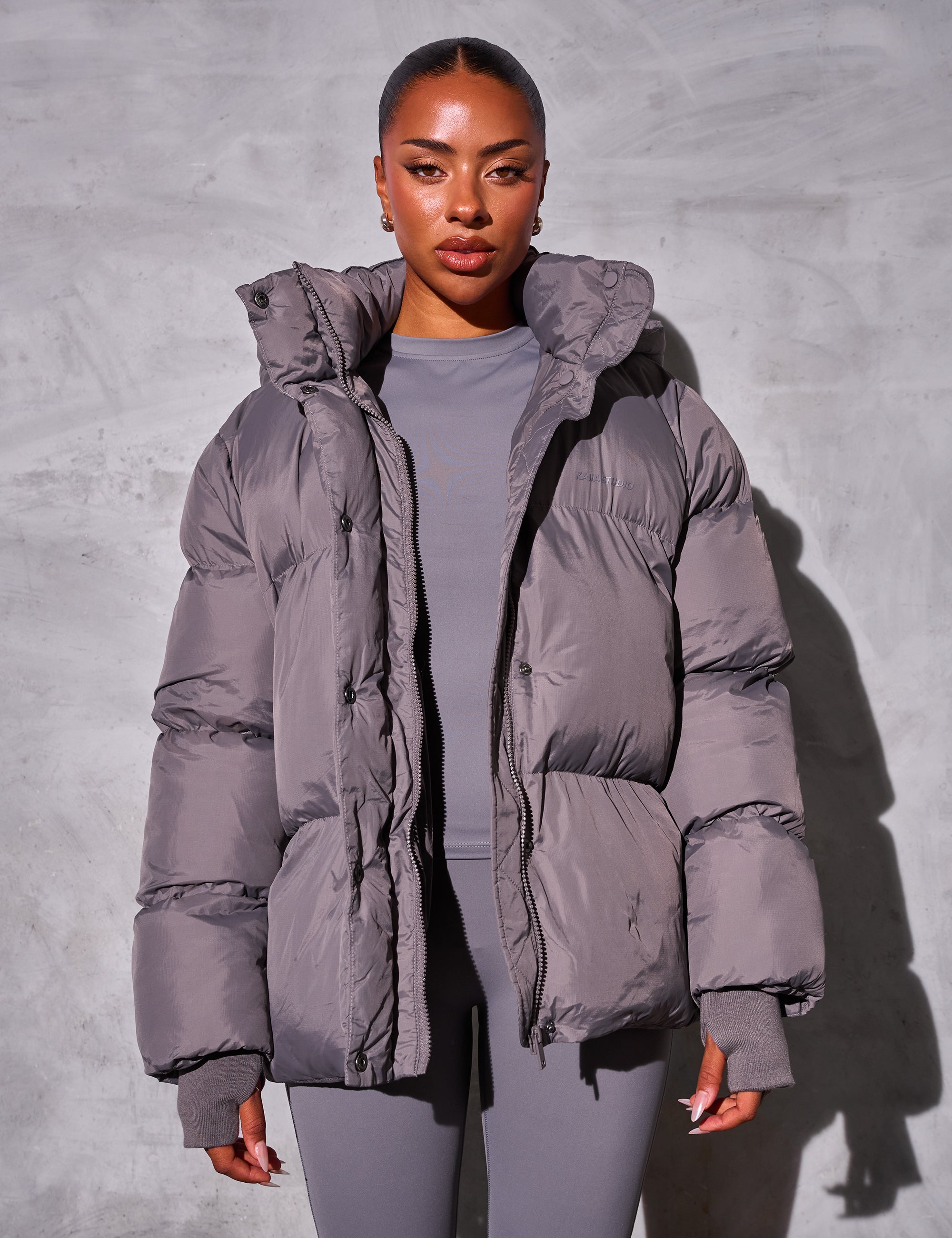 Blue Oversized Puffer Jacket Online