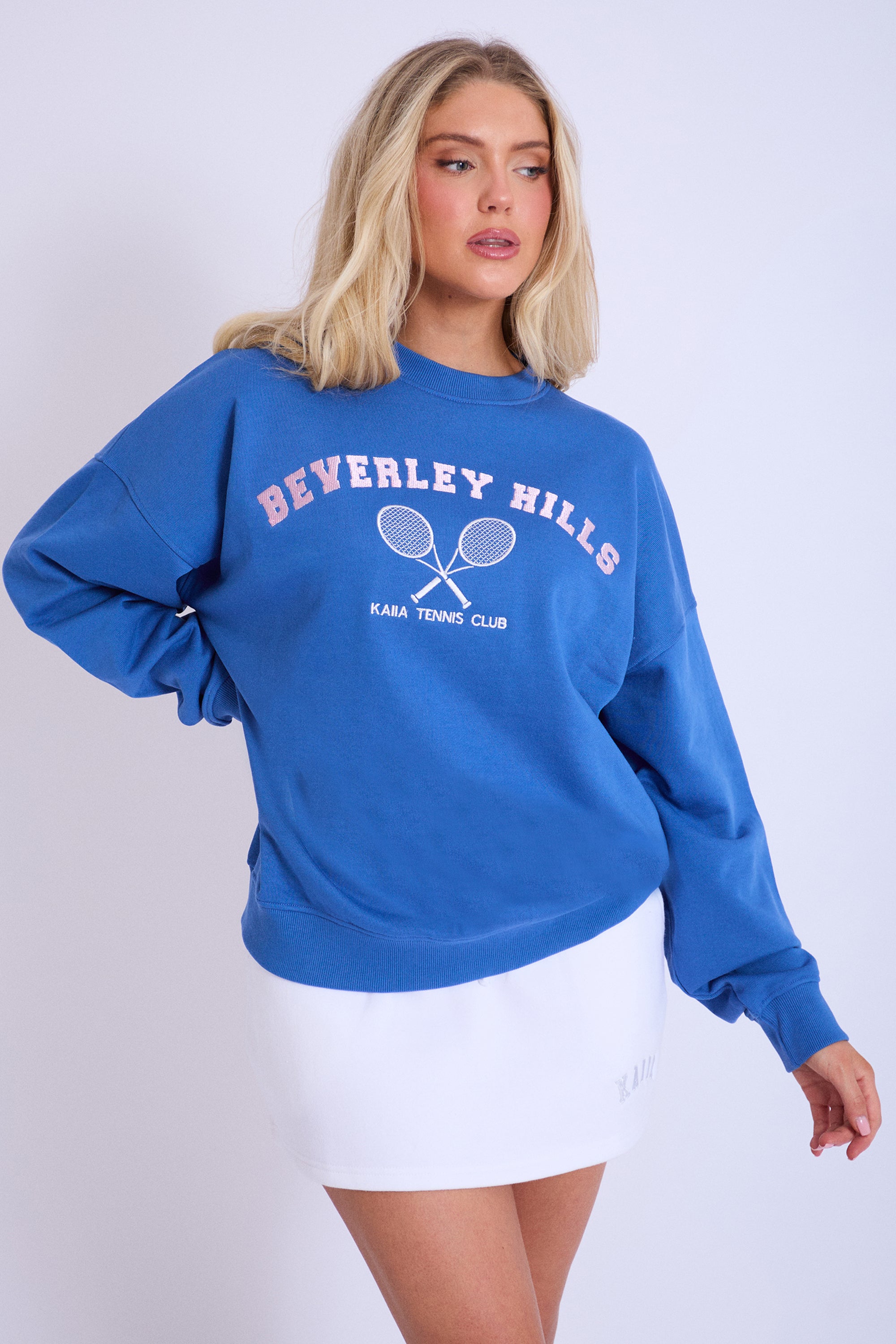 Oversized baby blue sweatshirt outlet
