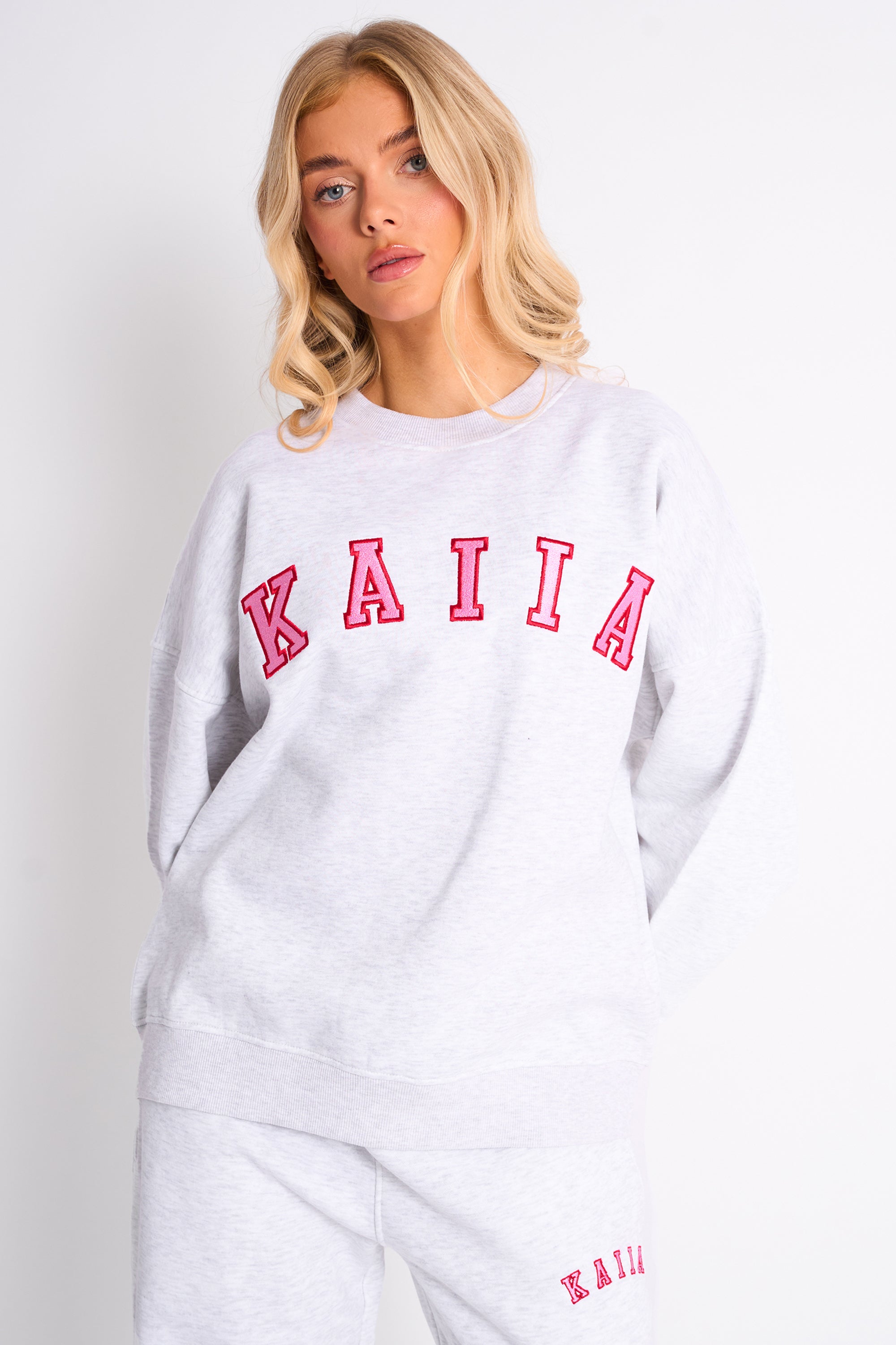 Pink grey sweatshirt discount