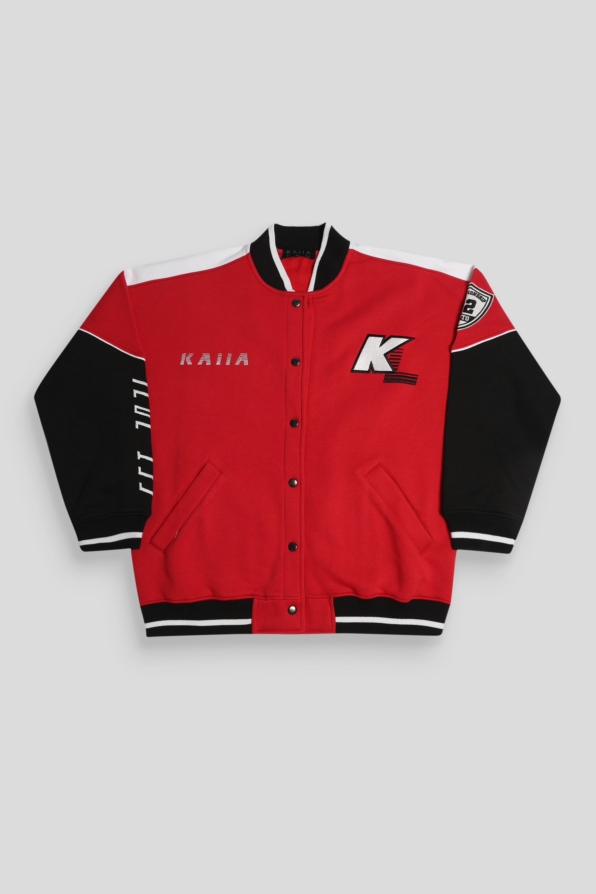 MOTOCROSS VARSITY BOMBER JACKET RED