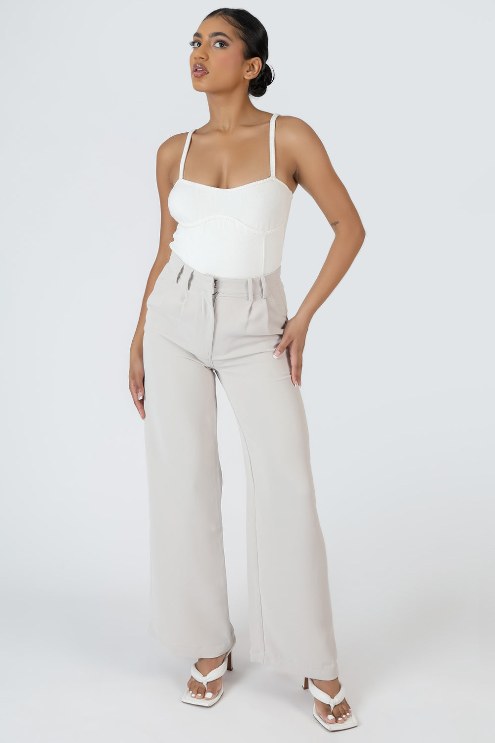High waisted tailored best sale trousers