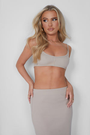 Ribbed Bralet Stone
