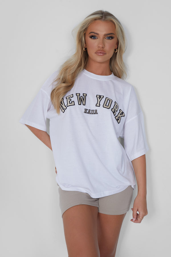 New York Oversized T-shirt White