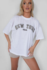 New York Oversized T-shirt White