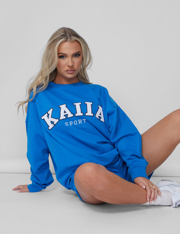 Kaiia Oversized Sweatshirt Cobalt Blue