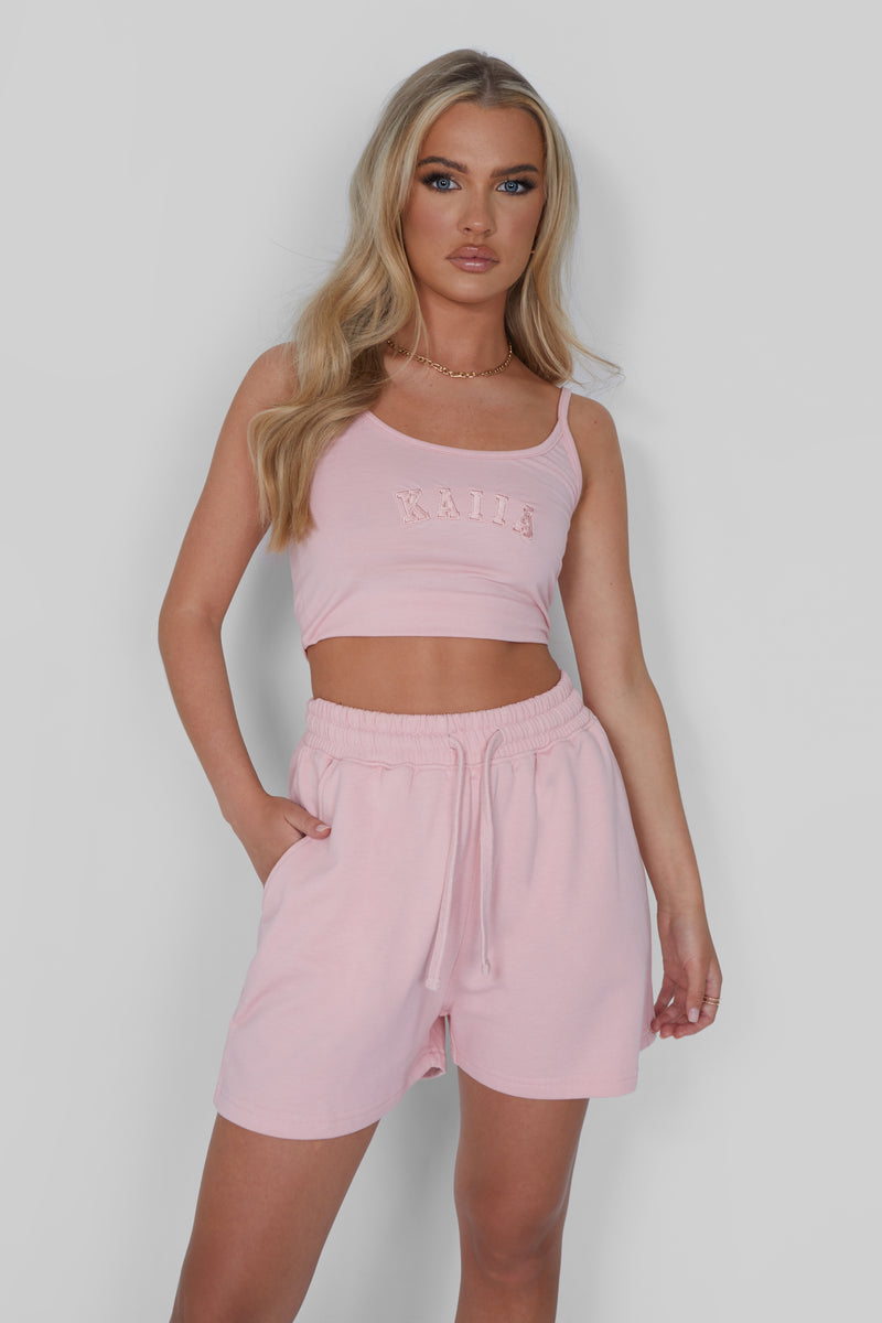 Kaiia Sweat Shorts Soft Pink