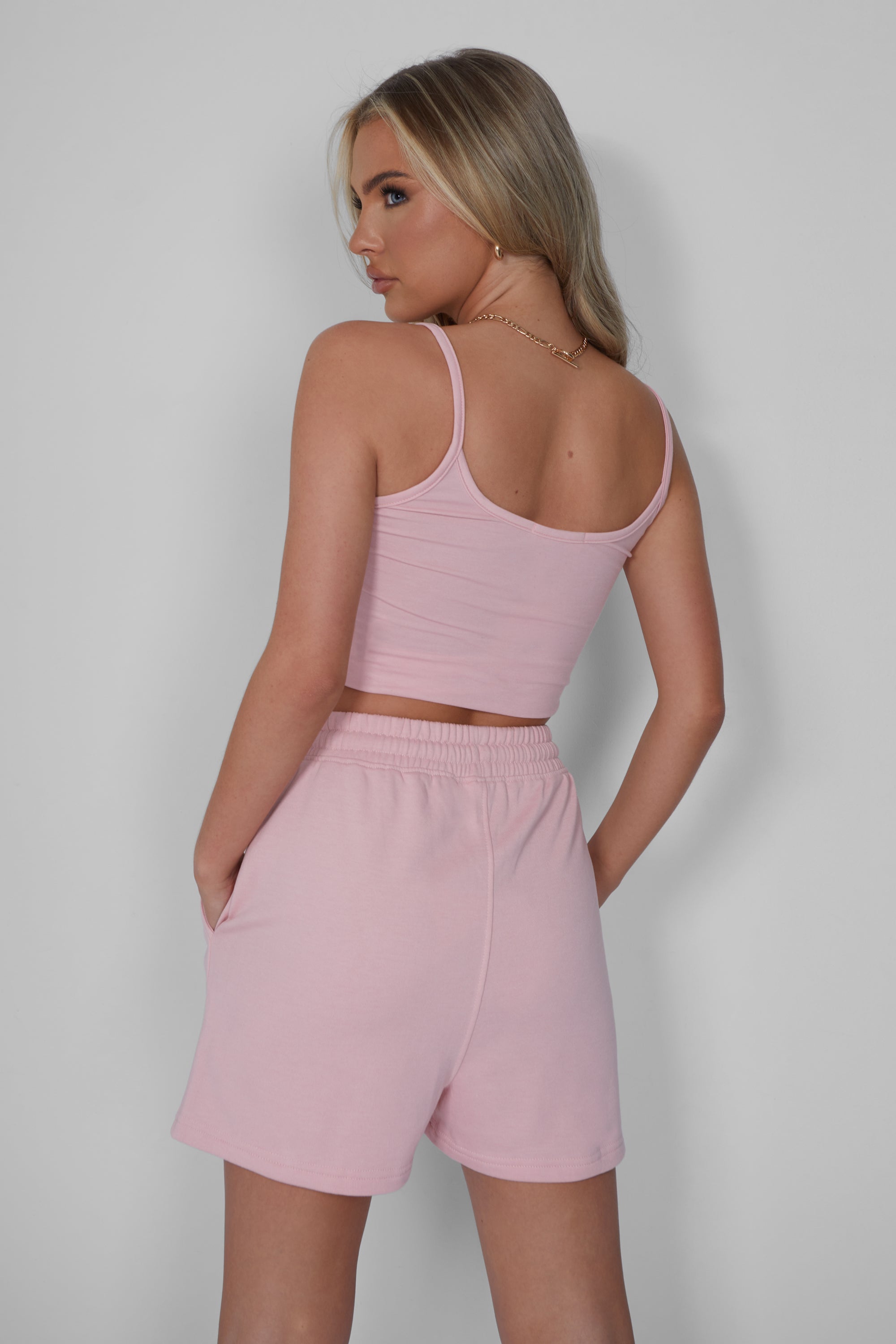 Kaiia Sweat Shorts Soft Pink