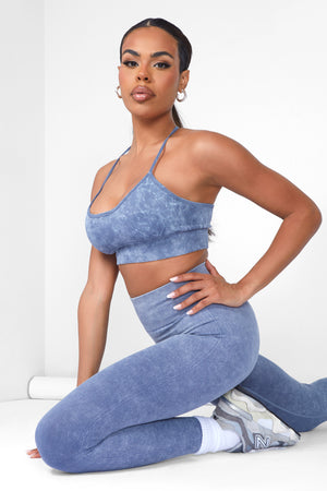 Seamless Acid Wash Legging Grey Wash