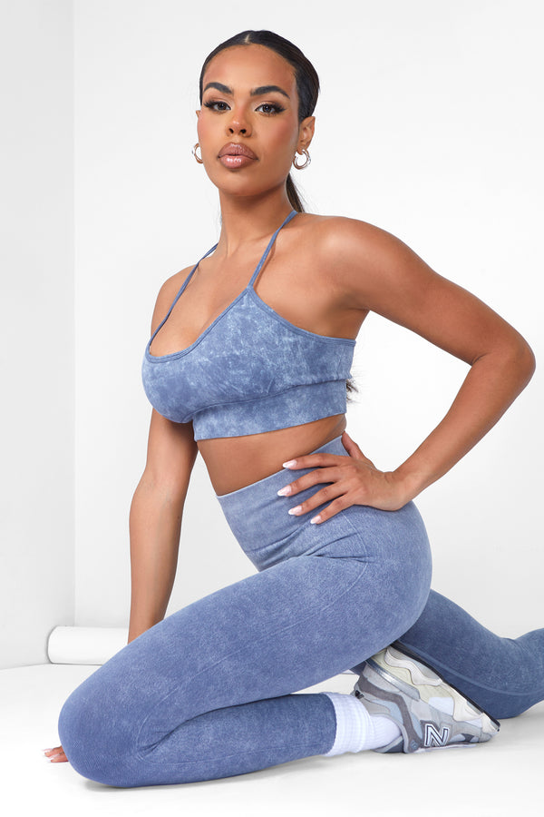 Seamless Acid Wash Legging Grey Wash