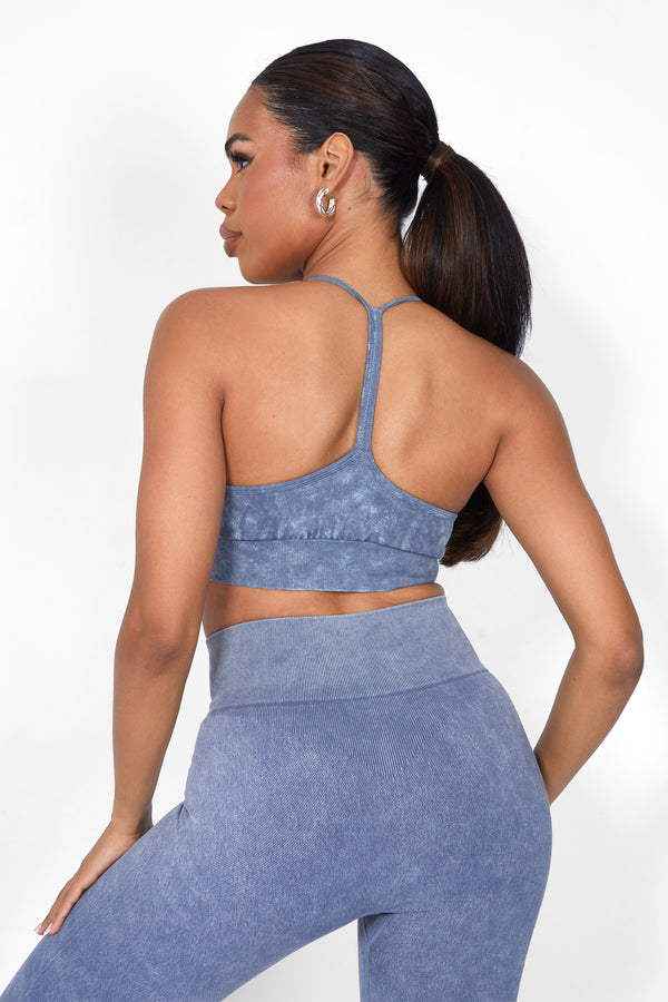 Seamless Acid Wash Legging Grey Wash