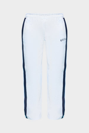 Kaiia Sport Side Stripe Wide Leg Joggers Light Grey Marl & Navy