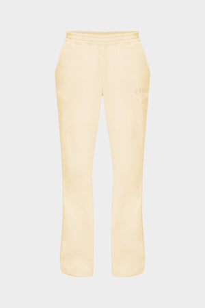 Kaiia Logo Flared Wide Leg Joggers Lemon