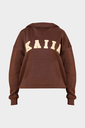 Kaiia Oversized Hoodie Bitter Chocolate & Butter Yellow