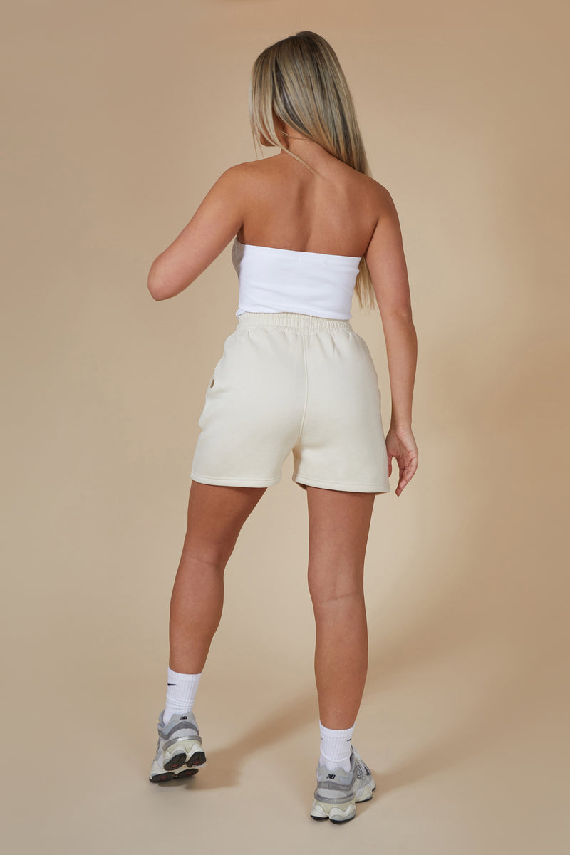 Kaiia Sweat Shorts In Stone