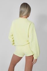 AMALFI COAST EMBROIDERED OVERSIZED SWEATSHIRT LEMON