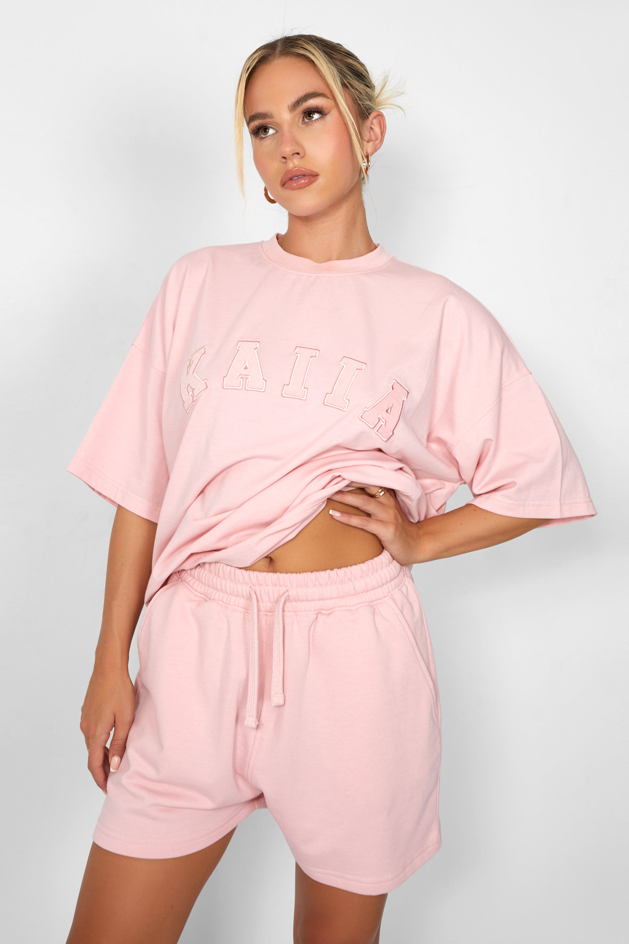 Kaiia Oversized T-shirt Soft Pink