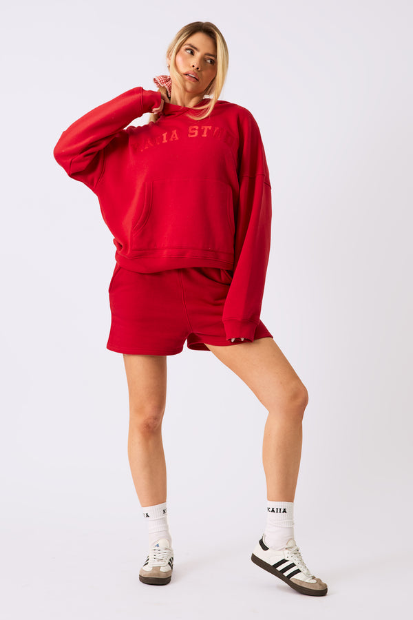 Kaiia Studio Oversized Hoodie Red