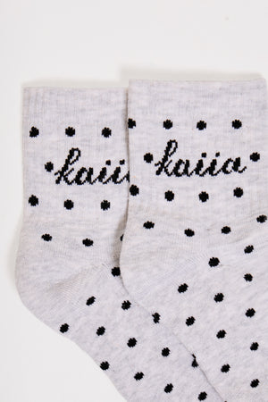 Pack of Three Kaiia Slogan Polka Dot Socks