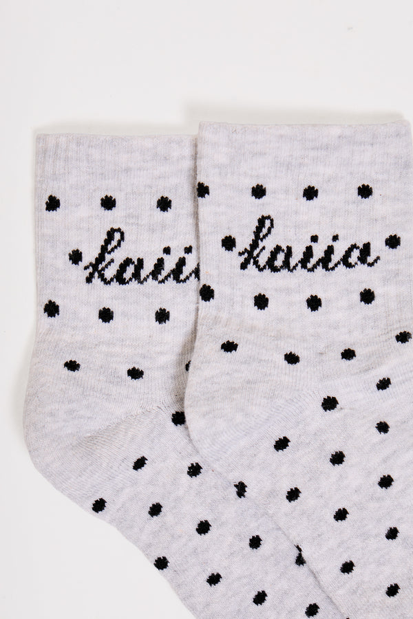 Pack of Three Kaiia Slogan Polka Dot Socks