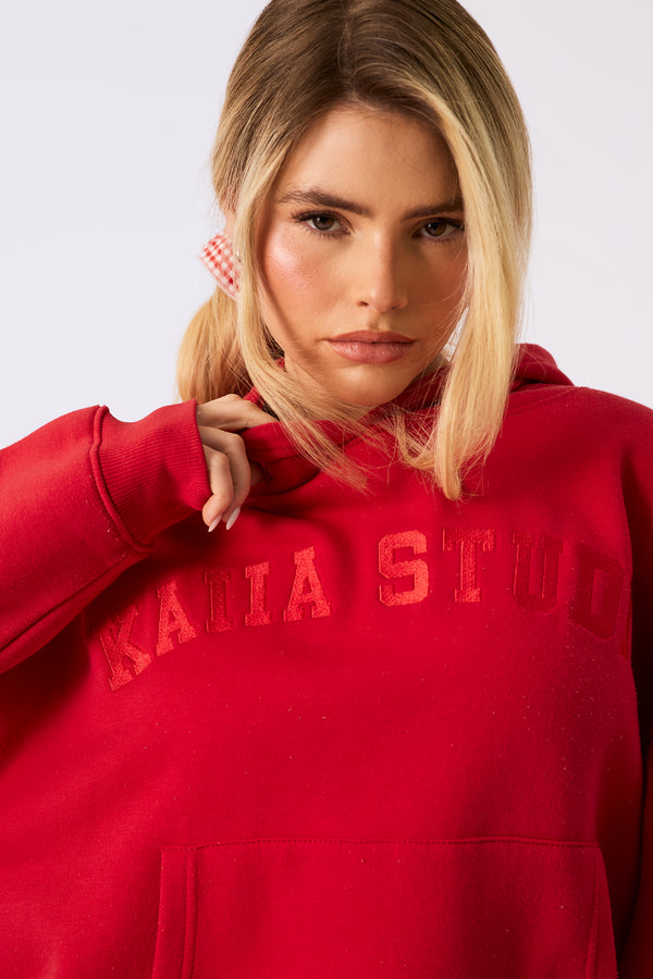 Kaiia Studio Oversized Hoodie Red