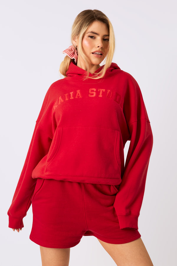 Kaiia Studio Oversized Hoodie Red