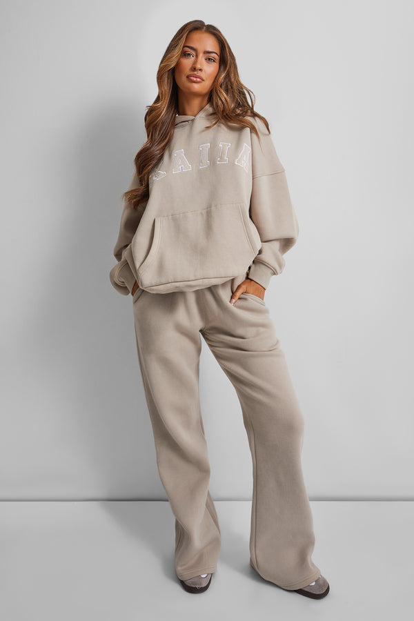 Wide Leg Sweat Pants Stone