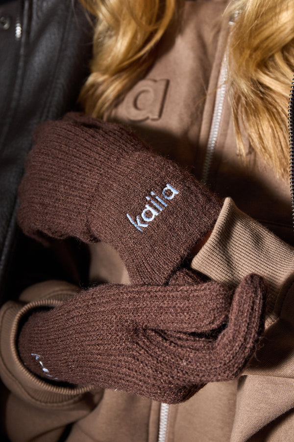 Kaiia Gloves Chocolate & Brown