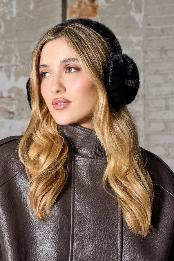 Kaiia Logo Ear Muffs Black