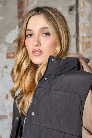 Kaiia Puffer Gilet Black