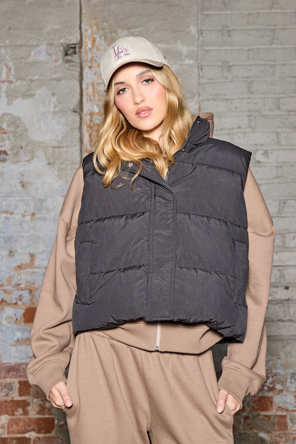 Kaiia Puffer Gilet Black