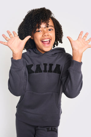 Kaiia Kids Hoodie Dark Grey