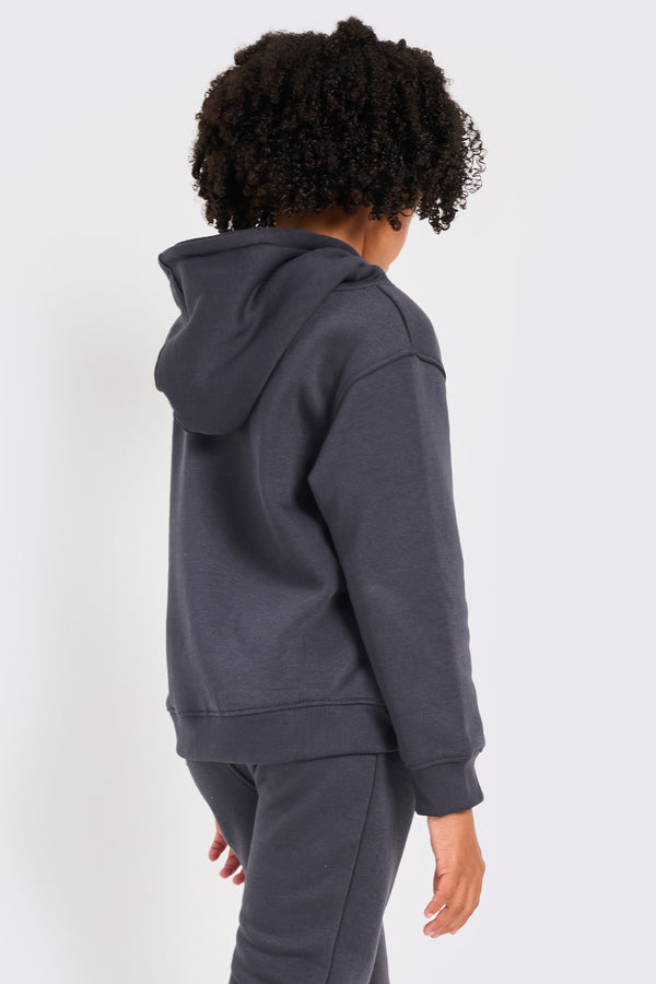 Kaiia Kids Hoodie Dark Grey