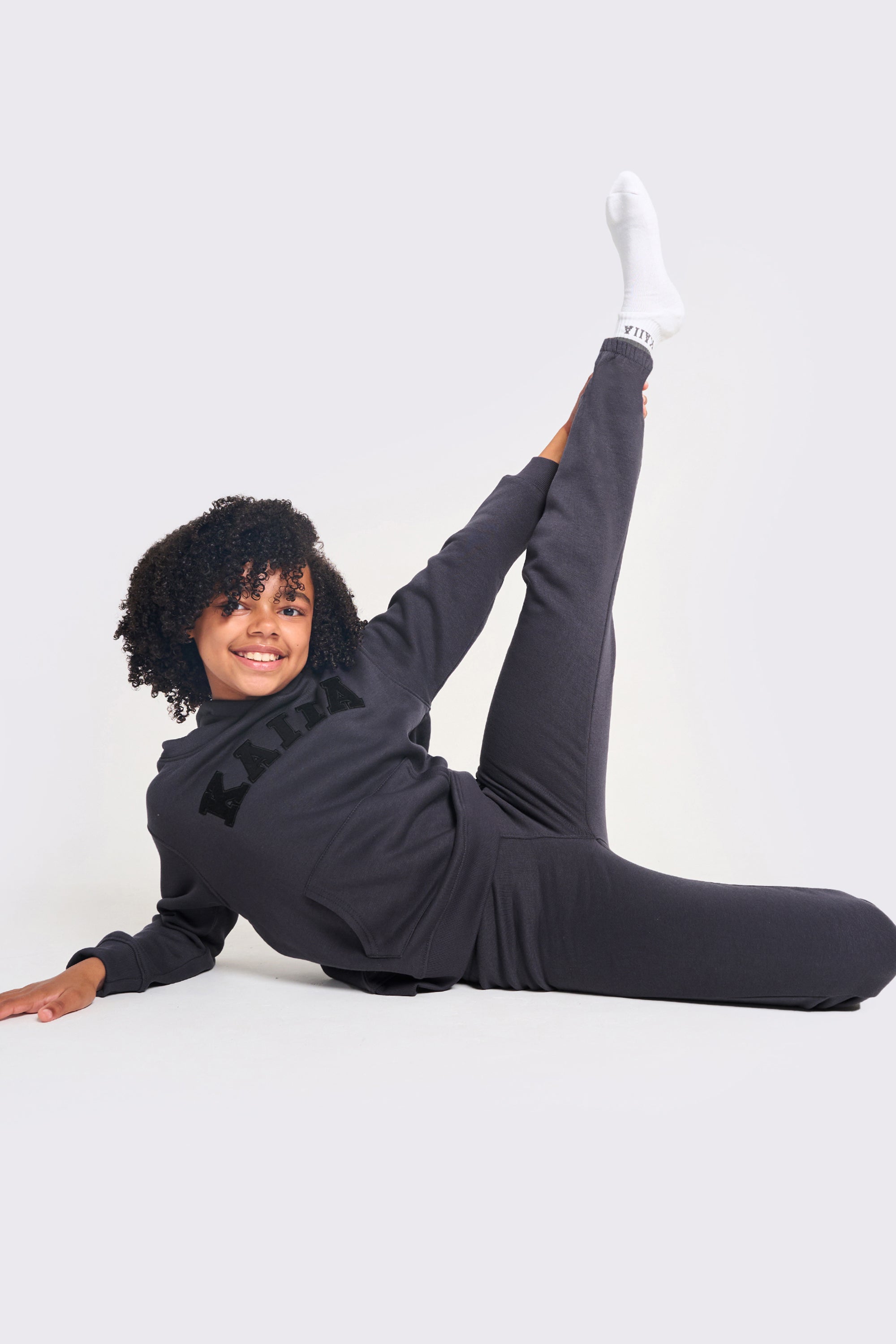 Kaiia Kids Hoodie Dark Grey