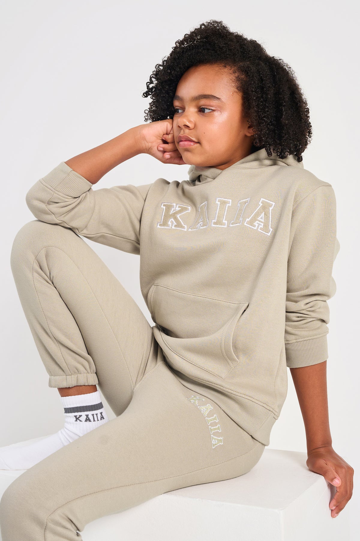 Marble Class Kaiia Kids Hoodie Stone | Kaiia