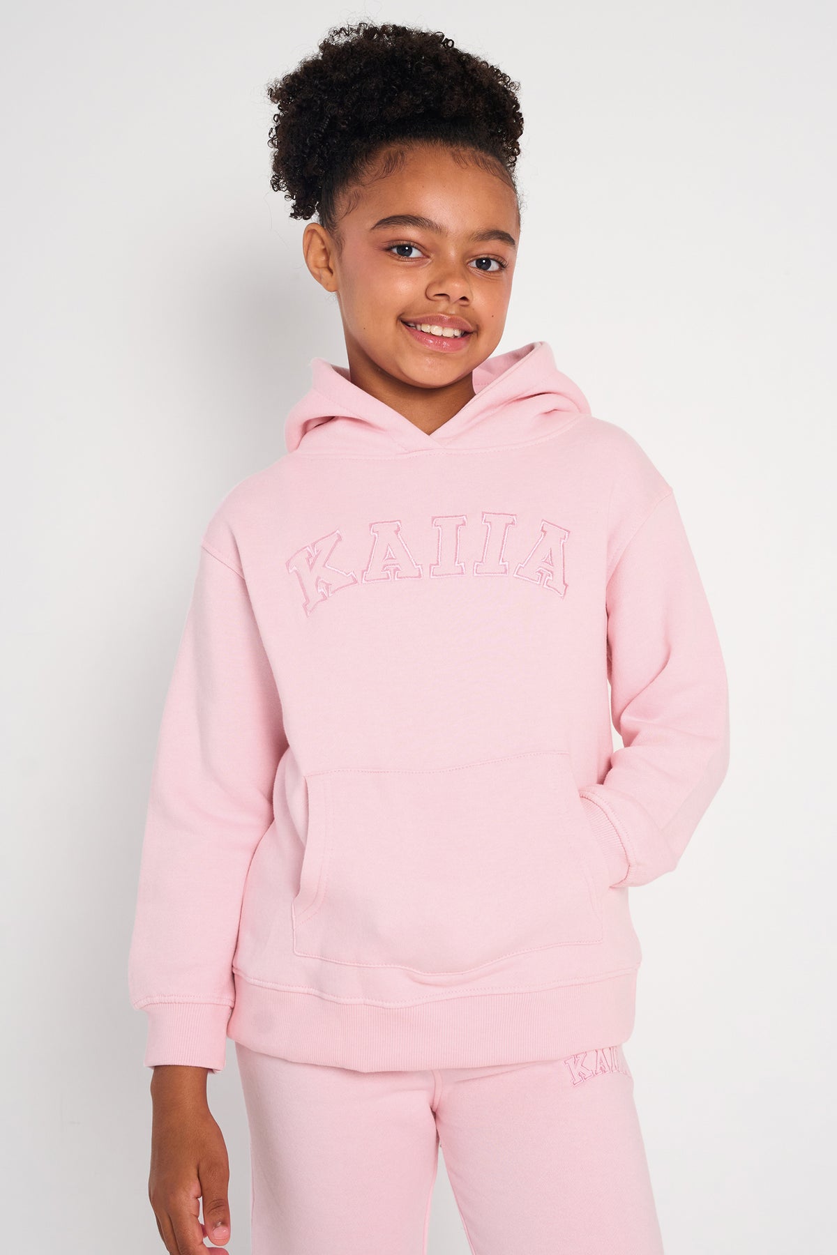 Baby Ivy Script Kaiia Kids Hoodie Baby Pink | Kaiia
