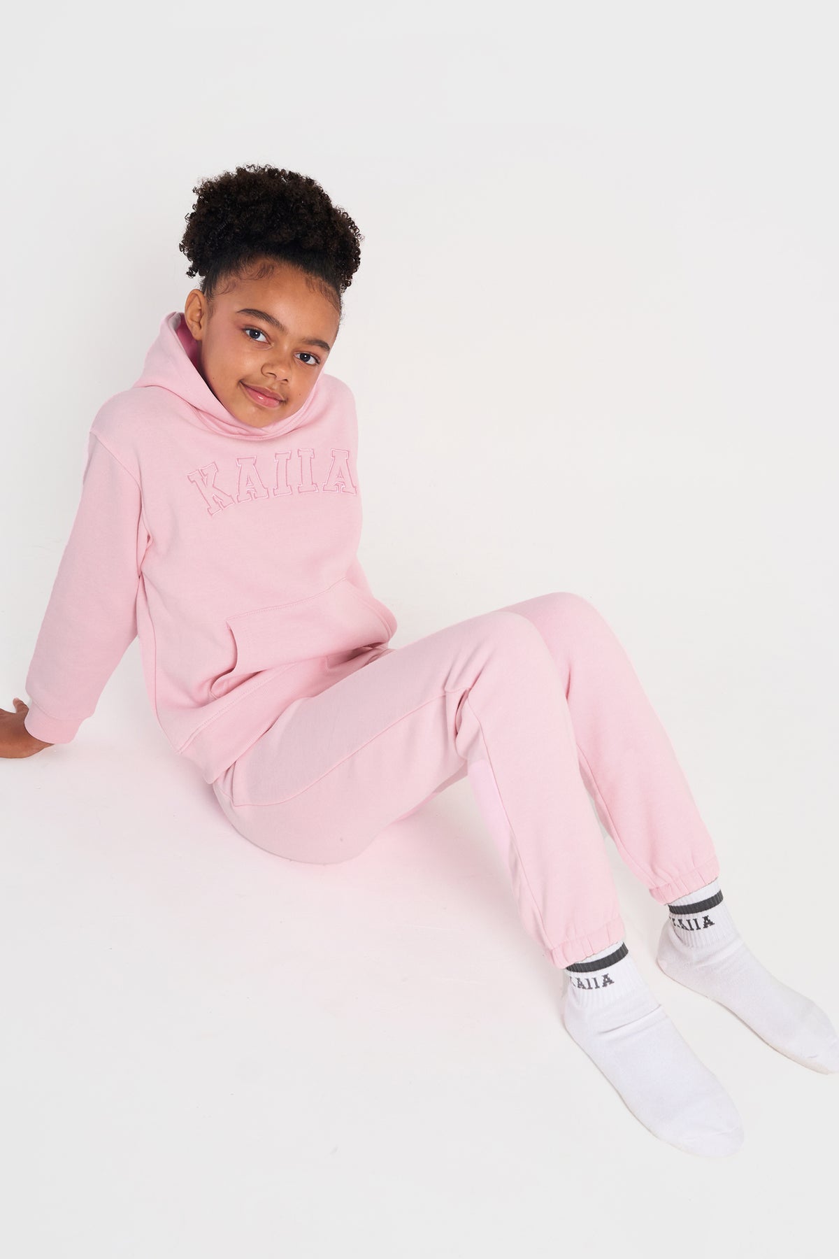 Baby Ivy Script Kaiia Kids Hoodie Baby Pink | Kaiia