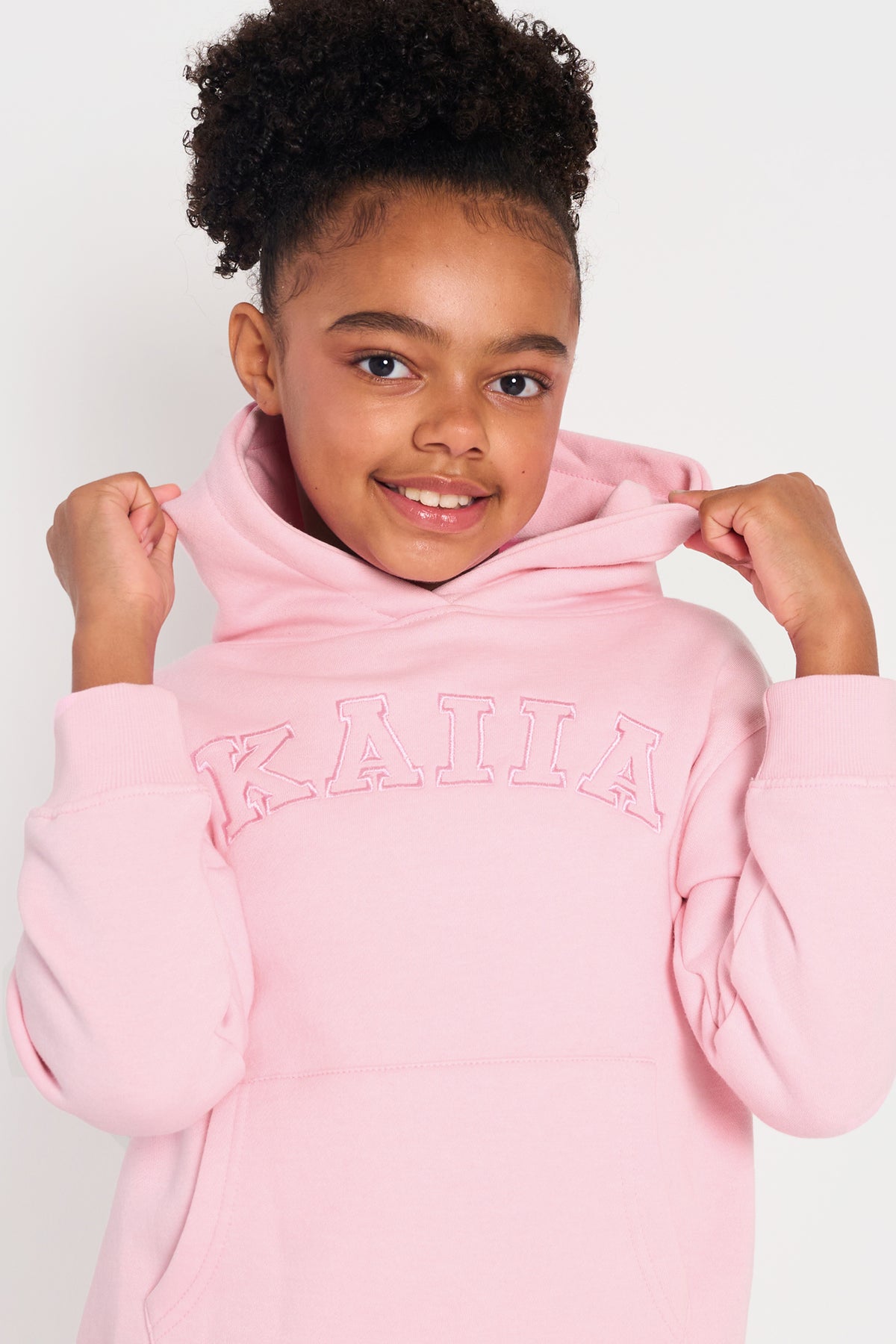 Baby Ivy Script Kaiia Kids Hoodie Baby Pink | Kaiia