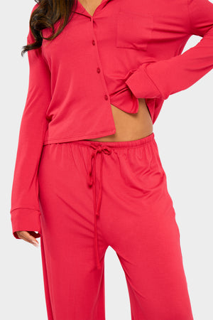 Kaiia Supersoft Slouchy Pyjama Trousers Red