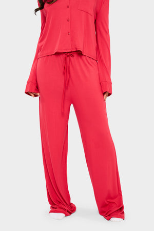 Kaiia Supersoft Slouchy Pyjama Trousers Red