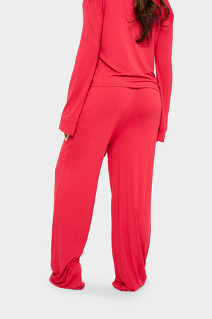 Kaiia Supersoft Slouchy Pyjama Trousers Red